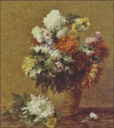(image for) Fantin-Latour: Chrysanthemums